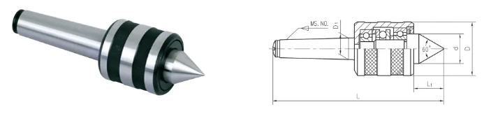 Чертеж средней мощности с вращающимся центром с конусом Морзе-MWMECHPARTS